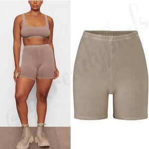 SKIMS High Rise Stretch Outdoor Basic Bike Shorts DESERT Plus Size 3X